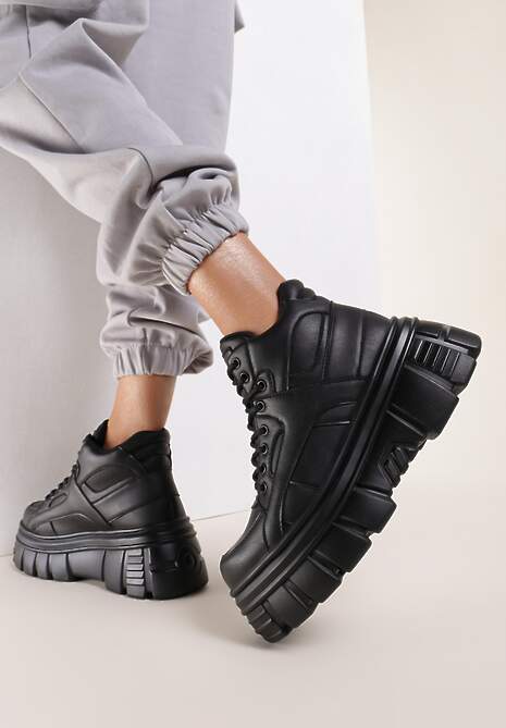 Czarne Sneakersy Sylipe
