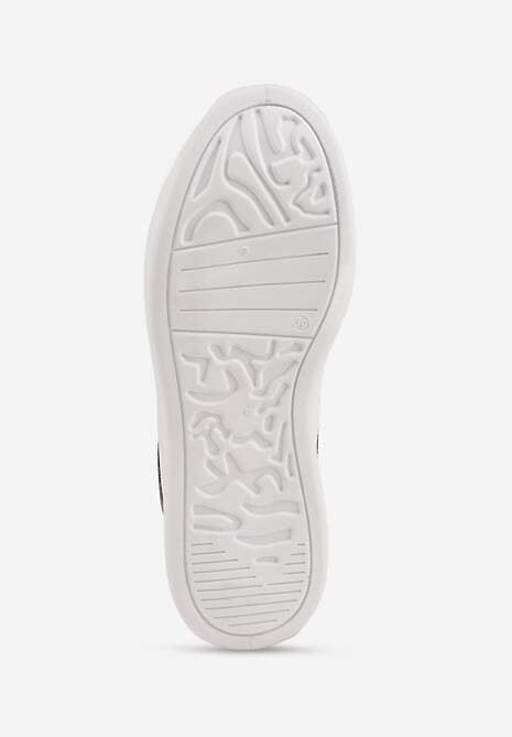 Biało-Czarne Casualowe Sneakersy z Zawieszką Misiem Ulevidia 7