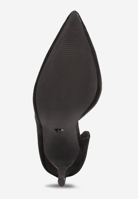 Czarne Szpilki Vices z Wkładką ze Skóry Naturalnej Ozdobione Wycięciem Oliritia 7