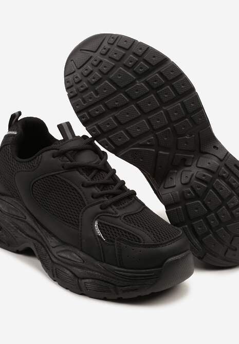 Czarne Sneakersy Vices na Platformie Ozdobione Tłoczeniem Natiselle 6