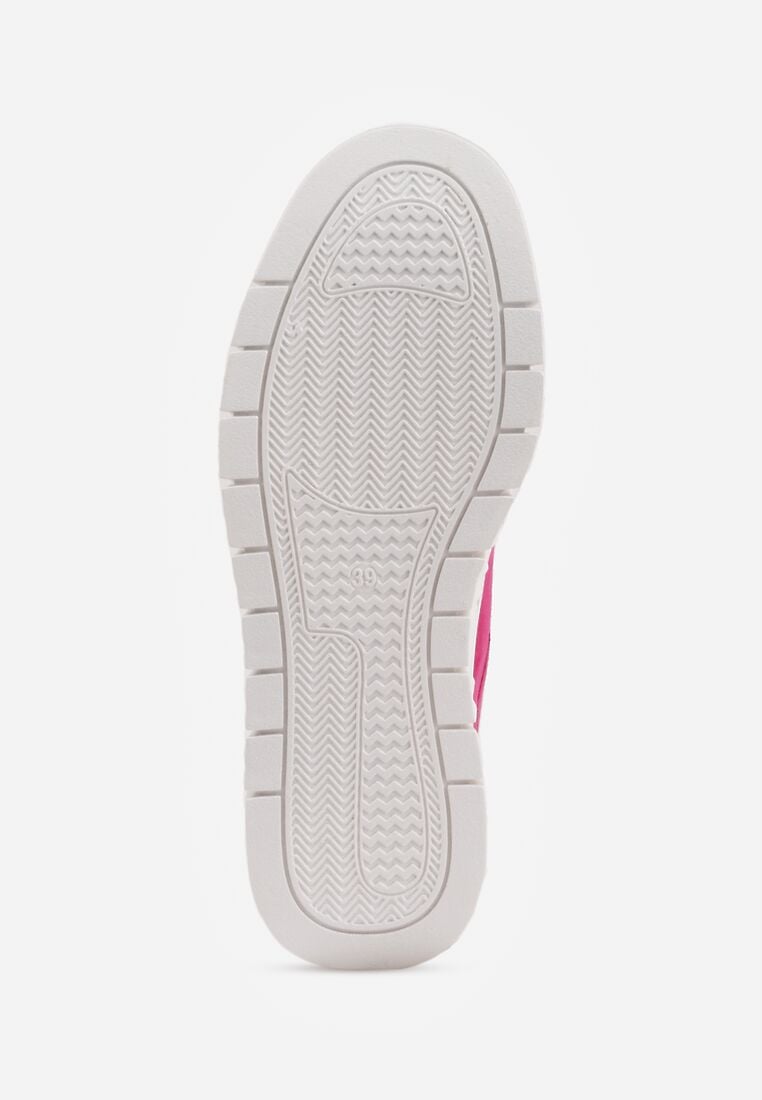 Fuksjowe Sznurowane Sneakersy Vices na Platformie z Tłoczeniem i Metaliczną Aplikacją Lavfedi 7