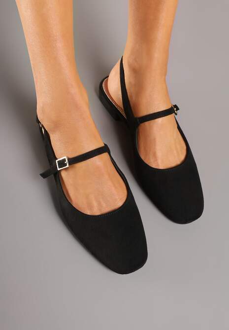 Czarne Sandały Slingback Vices z Wkładką ze Skóry Naturalnej Sovritia 4