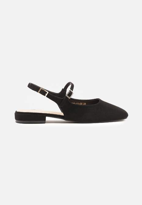 Czarne Sandały Slingback Vices z Wkładką ze Skóry Naturalnej Sovritia 4