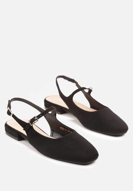 Czarne Sandały Slingback Vices z Wkładką ze Skóry Naturalnej Sovritia 5