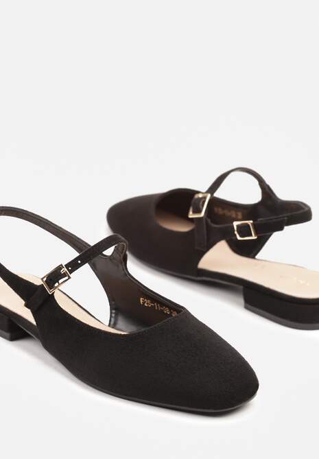 Czarne Sandały Slingback Vices z Wkładką ze Skóry Naturalnej Sovritia 6