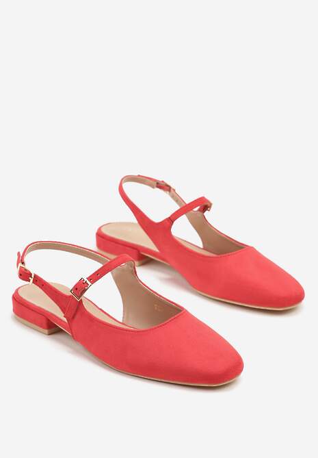 Czerwone Sandały Slingback Vices z Wkładką ze Skóry Naturalnej Sovritia 5