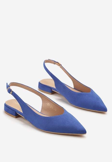 Niebieskie Sandały Slingback Vices z Wkładką ze Skóry Naturalnej Annisae 5