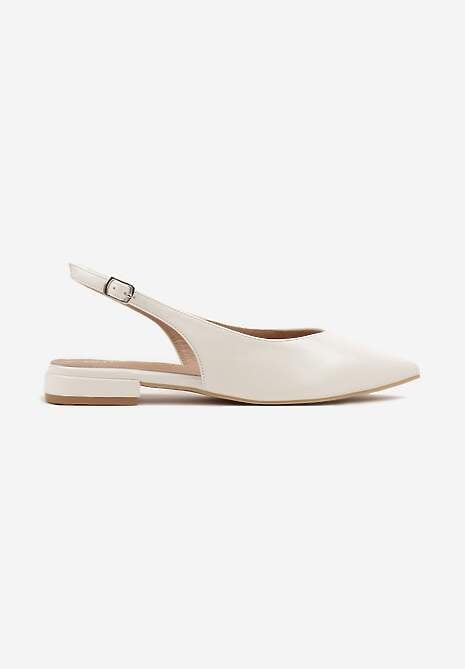 Białe Sandały Slingback Vices z Wkładką ze Skóry Naturalnej Lisanilis 4