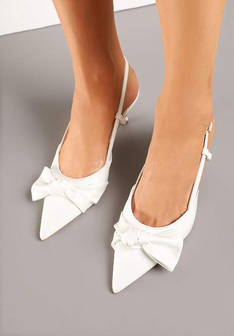 Pantofi cu toc Kovenna Albi 5