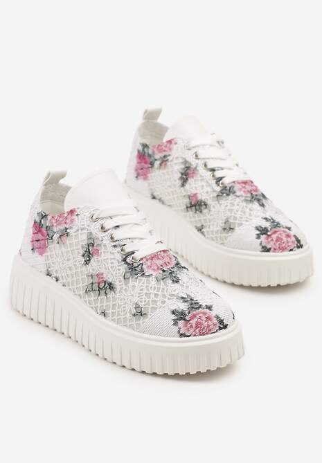 Wielokolorowe Sneakersy Vices na Platformie z Ażurową Cholewką Lumerise 5