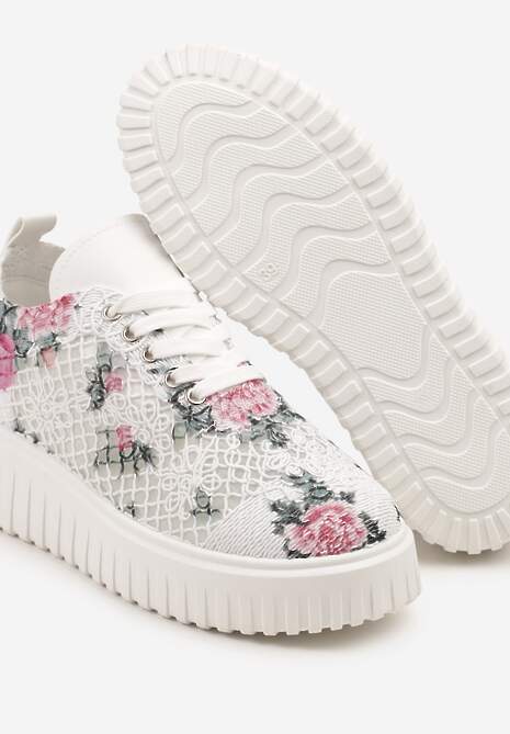 Wielokolorowe Sneakersy Vices na Platformie z Ażurową Cholewką Lumerise 6
