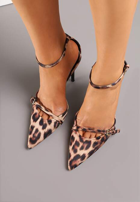 Pantofi stiletto Tilonea Imprimeu leopard 4