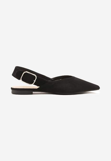 Czarne Sandały Vices Typu Slingback z Wkładką ze Skóry Naturalnej Rallora 4
