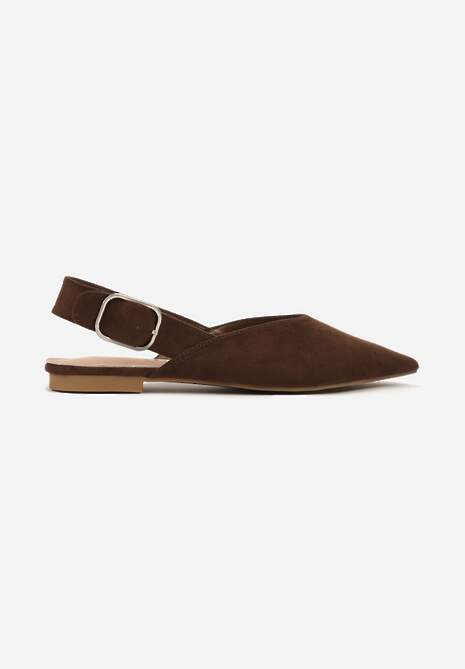 Brązowe Sandały Vices Typu Slingback z Wkładką ze Skóry Naturalnej Rallora 4