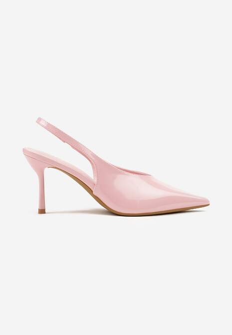Różowe Sandały Slingback Vices na Obcasie Typu Szpilka Tilionea 4