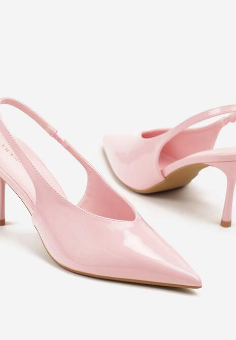 Różowe Sandały Slingback Vices na Obcasie Typu Szpilka Tilionea 6