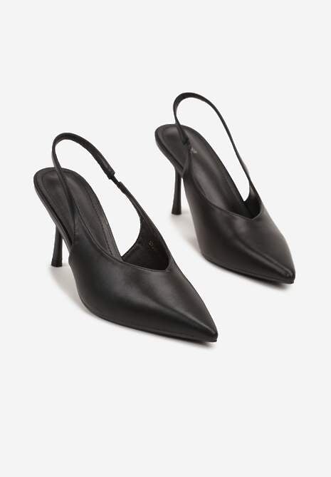 Czarne Sandały Vices Slingback na Obcasie Tilarina 5