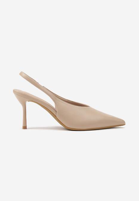 Ciemnobeżowe Sandały Vices Slingback na Obcasie Tilarina 4