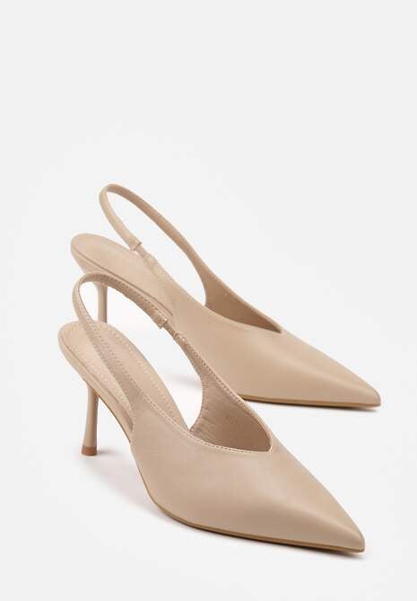Ciemnobeżowe Sandały Vices Slingback na Obcasie Tilarina 5