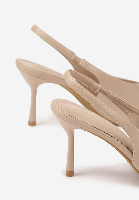 Ciemnobeżowe Sandały Vices Slingback na Obcasie Tilarina 6