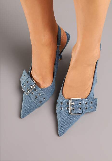 Pantofi stiletto Kolitea Albaștri 4
