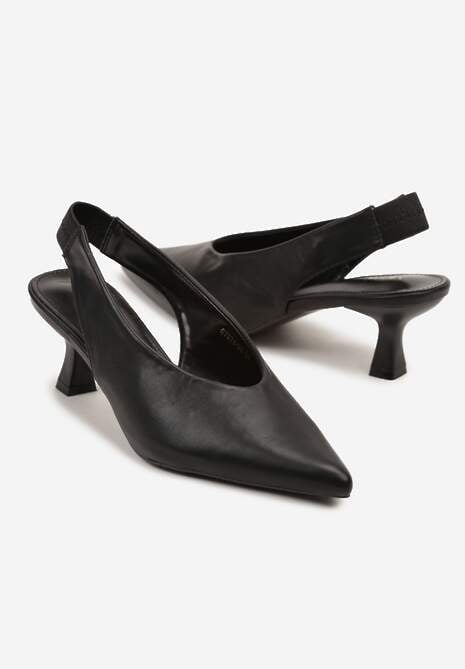 Czarne Sandały Vices na Kaczuszce Typu Slingback Liluriela 5