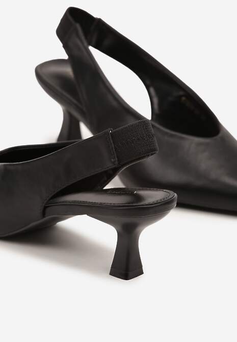 Czarne Sandały Vices na Kaczuszce Typu Slingback Liluriela 6