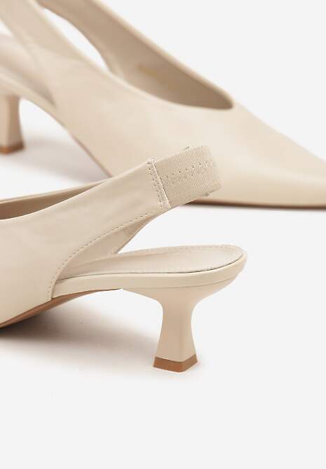 Beżowe Sandały Vices na Kaczuszce Typu Slingback Liluriela 6