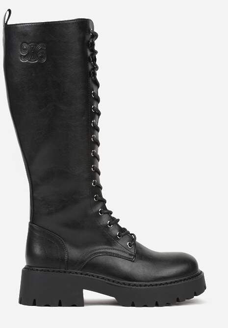 Czarne Kozaki VICES Typu Workery w Grungowym Stylu Unalira 4