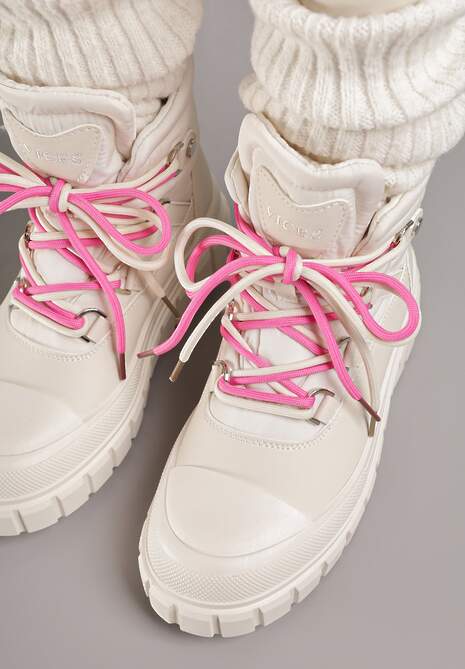 Beżowe Śniegowce Vices na Platformie z Tłoczeniem Anorrise 4