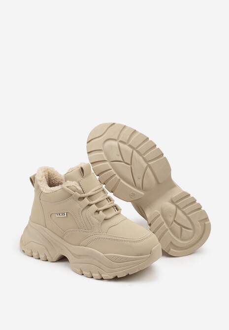 Brązowe Streetwearowe Sneakersy Vices Chunky w Stylu Traperów na Platformie Leate 7