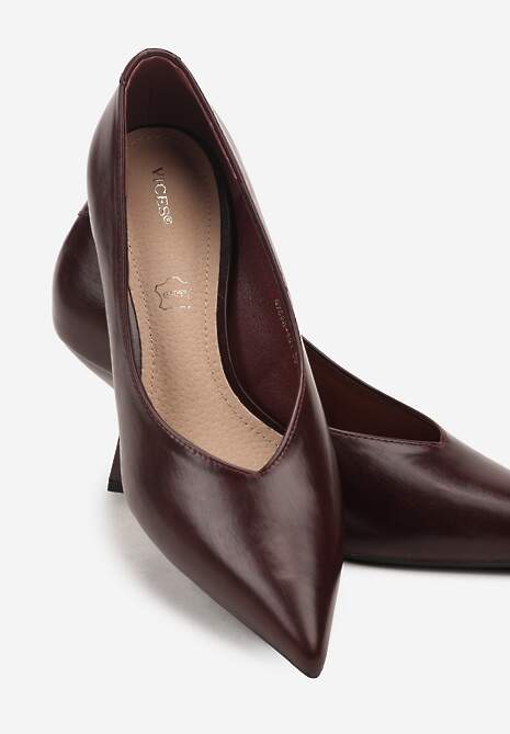 Pantofi cu toc Zaisse Bordo 7