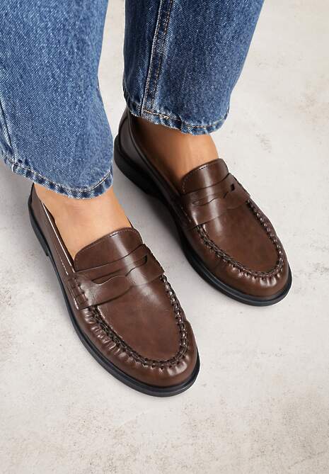 Jasnobrązowe Mokasyny Vices z Marszczeniem i Wkładką ze Skóry Naturalnej Mestia 4