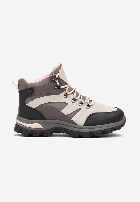 Szare Buty Trekkingowe Trapery Vices z Geometrycznym Wzorem Norrive 4