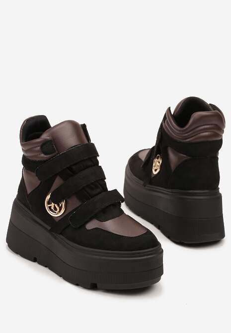 Botine Gelira Negru cu maro 6