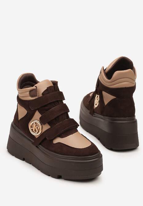 Botine Gelira Bej cu maro 6