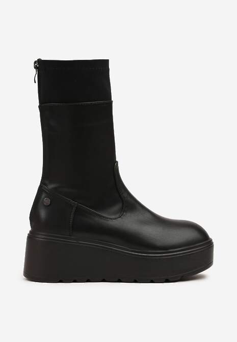 Czarne Botki Vices na Koturnie w Stylu Grunge Anarriva 4