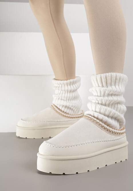 Beżowe Śniegowce z Futrzanym Ociepleniem na Platformie Reiandea 4