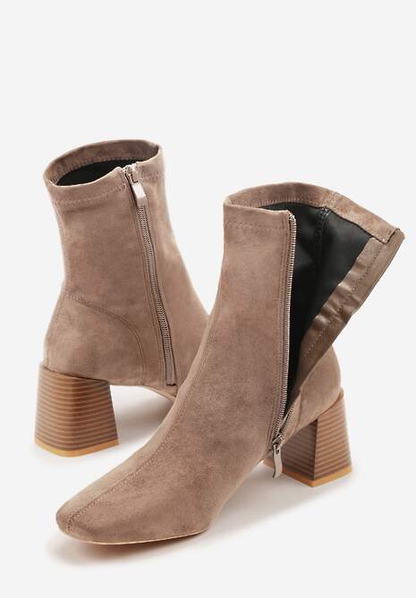 Botine Amiste Bej închis 7
