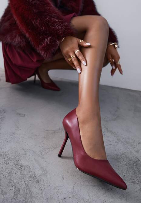 Pantofi stiletto Mivika Bordo