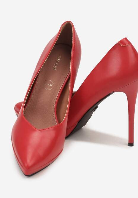 Pantofi stiletto Ahrrie Roșii 7