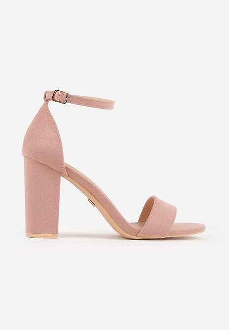 Jasnoróżowe Sandały Vices na Słupku z Wkładką ze Skóry Naturalnej Avelhira 4