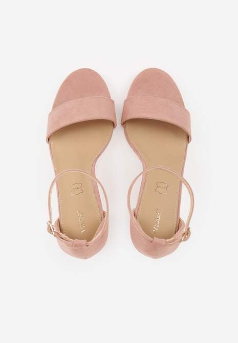 Jasnoróżowe Sandały Vices na Słupku z Wkładką ze Skóry Naturalnej Avelhira 6