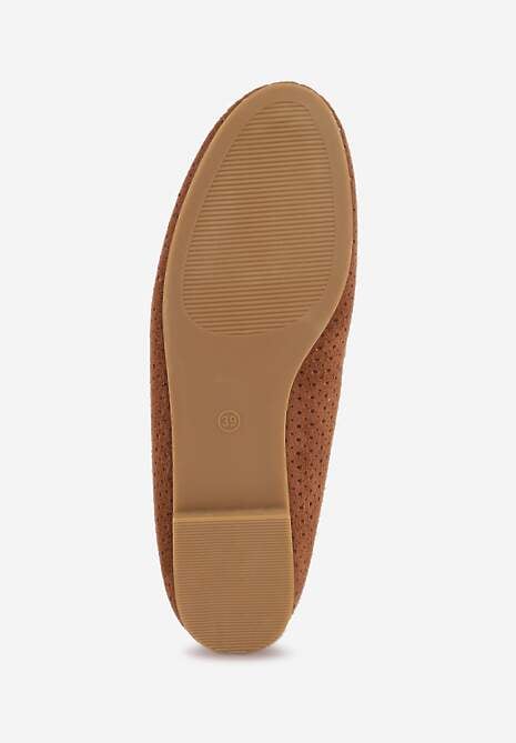 Brązowe Mokasyny VICES z Ażurową Cholewką i Frędzlami Hyrilea 7