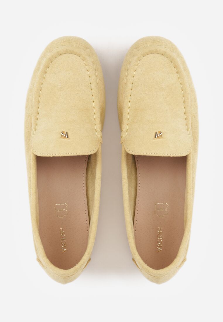 Żółte Mokasyny VICES z Wkładką ze Skóry Naturalnej i Metalicznym Elementem Alcimene 6