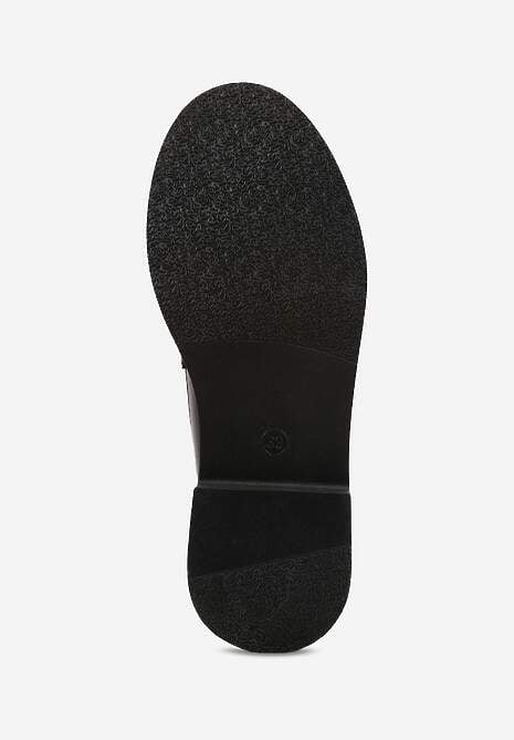 Czarne Eleganckie Mokasyny VICES z Aplikacją i Wkładką ze Skóry Naturalnej Arinatta 7