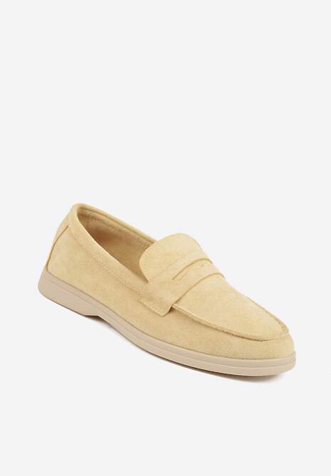 Żółte Mokasyny Casual VICES z Imitacji Zamszu z Wkładką ze Skóry Naturalnej Sheiris 5