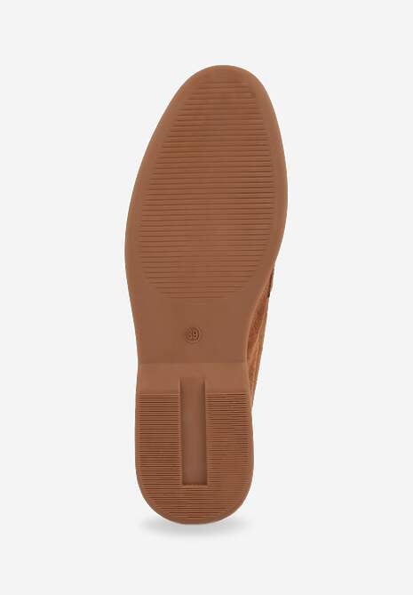 Brązowe Mokasyny Casual VICES z Imitacji Zamszu z Wkładką ze Skóry Naturalnej Sheiris 7