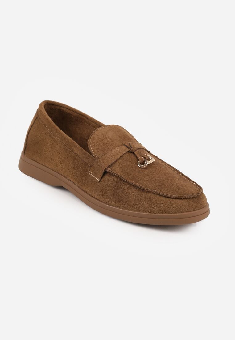 Zielone Mokasyny VICES Casualowe ze Skórzaną Wkładką i Metalowymi Ozdobami Dinsmore 5