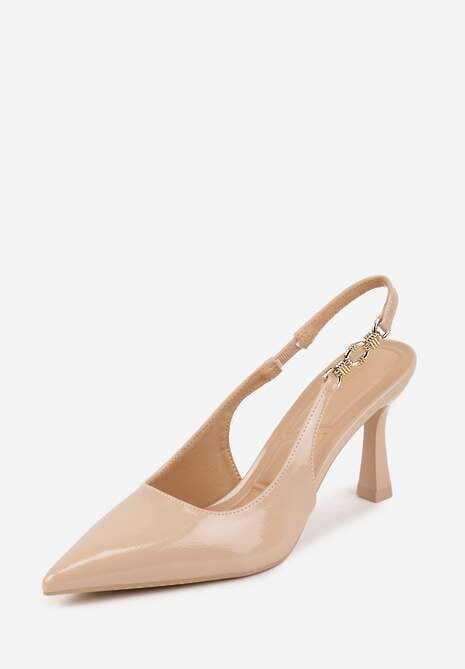 Pantofi stiletto Natera Bej închis 5